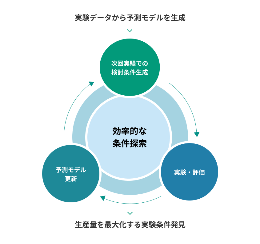 AIによる実験最適化フロー